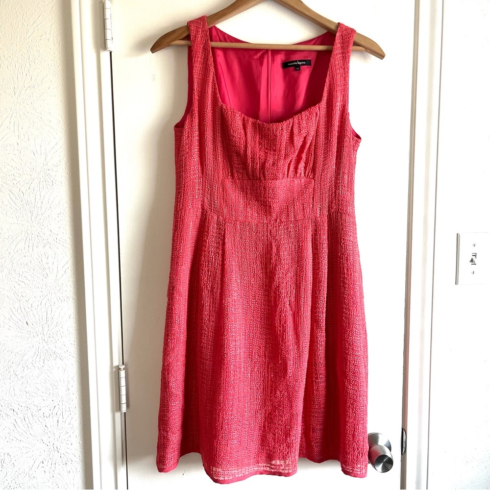 Nanette Lepore Size 10 Babydoll Dress Coquette Silk Lace Romantic‎ Made in USA